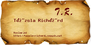 Tézsla Richárd névjegykártya