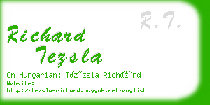 richard tezsla business card
